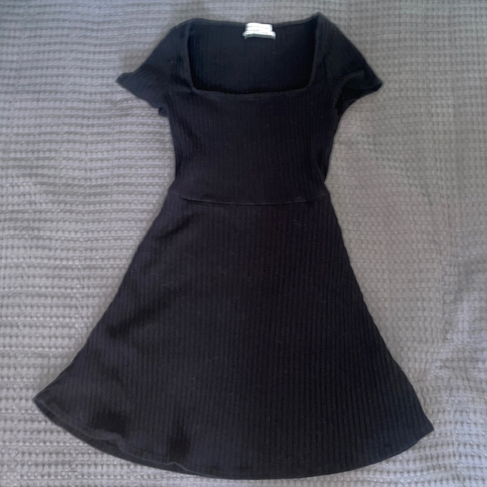Black Ribbed Dress from Urban Outfitters
